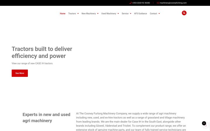 Screenshot of cooneyfurlongmachinery.com