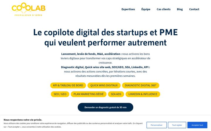 Screenshot of cooolab.fr