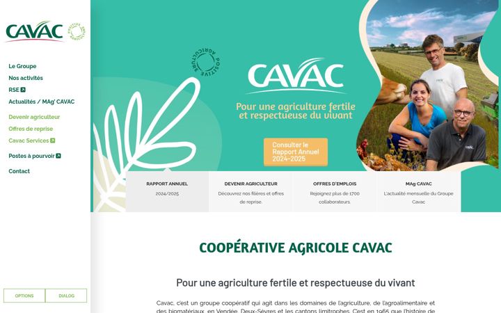 Snimka zaslona za coop-cavac.fr