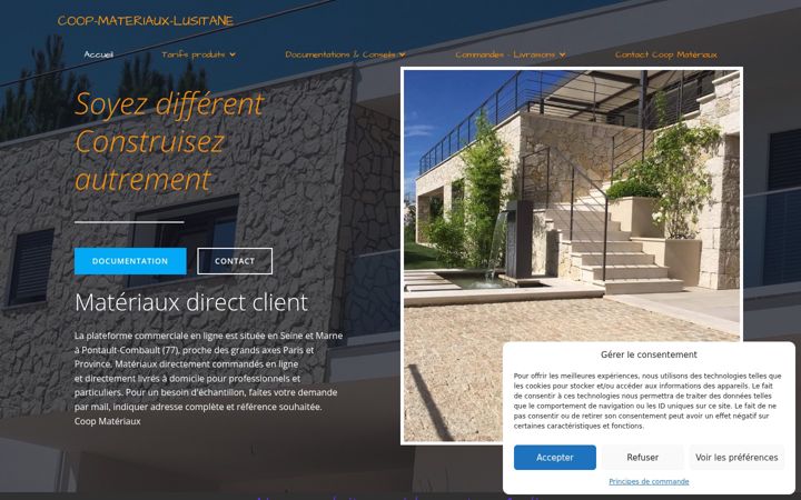 Screenshot of coop-materiaux-lusitane.fr