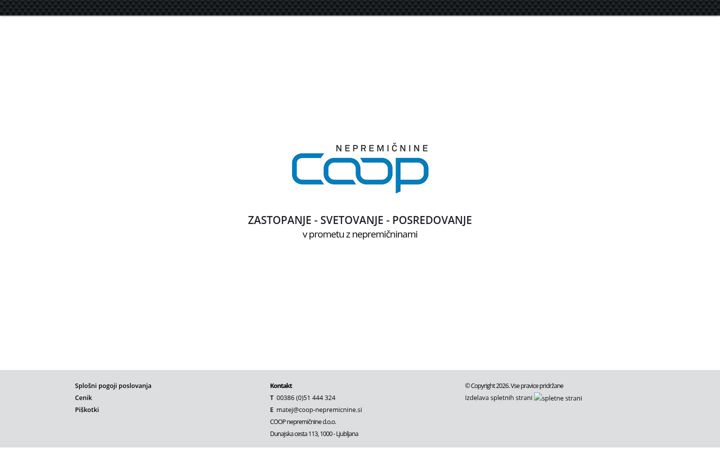 Screenshot di coop-nepremicnine.si