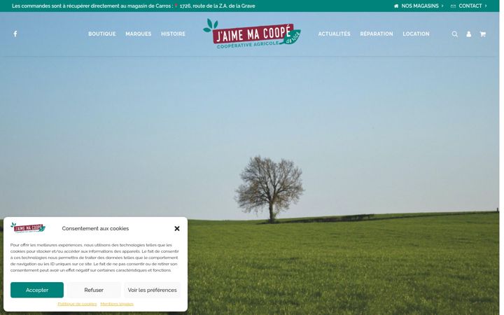 Képernyőkép: coop-nice.fr