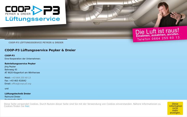 Screenshot of coop-p3.org