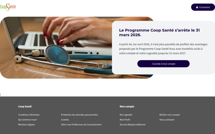 Képernyőkép: coop-sante.fr