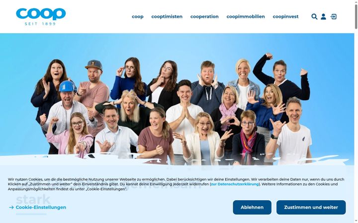 Screenshot of coop.de