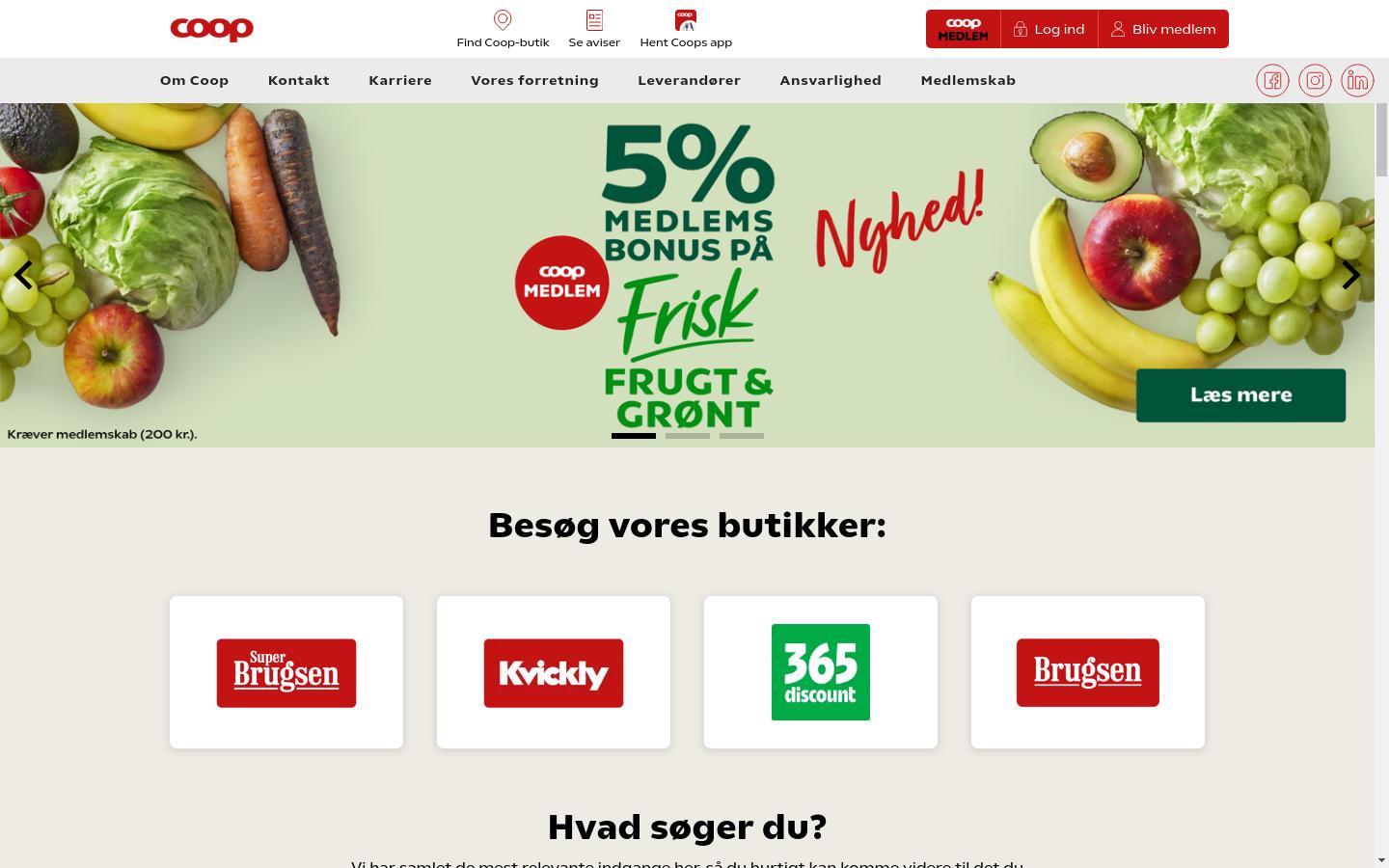 Screenshot of coop.dk