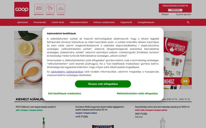 Screenshot of coop.hu