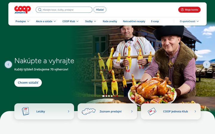 Screenshot of coop.sk
