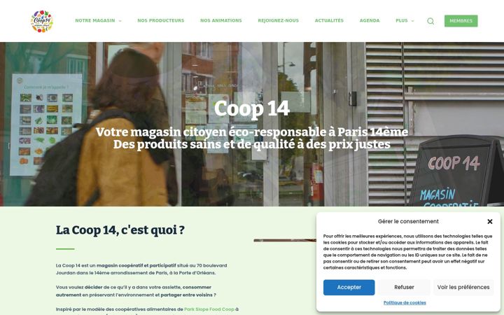 Screenshot of coop14.fr
