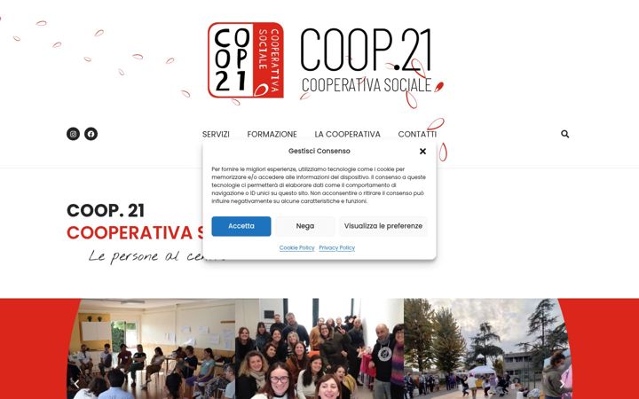 Screenshot of coop21.it