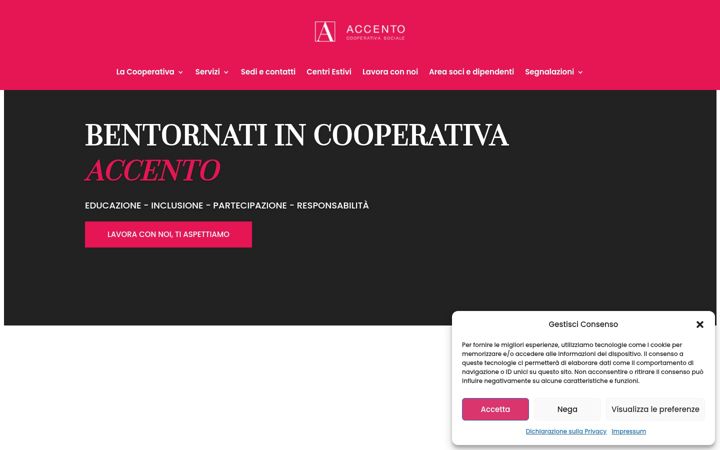 Captura de ecrã de coopaccento.it