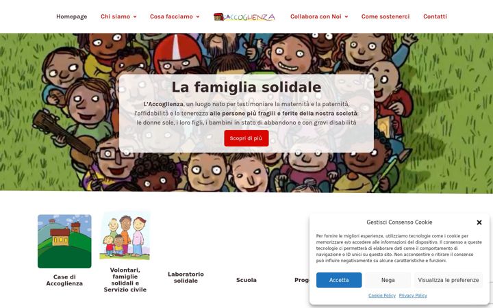Screenshot of coopaccoglienza.it