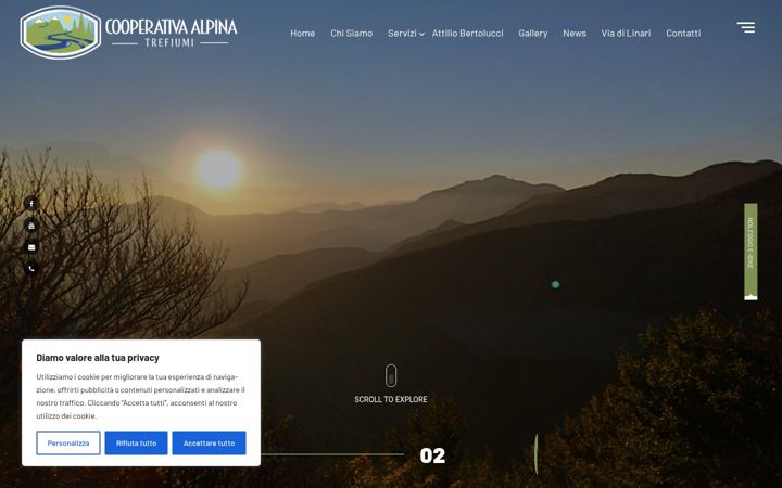 Screenshot of coopalpinatrefiumi.it
