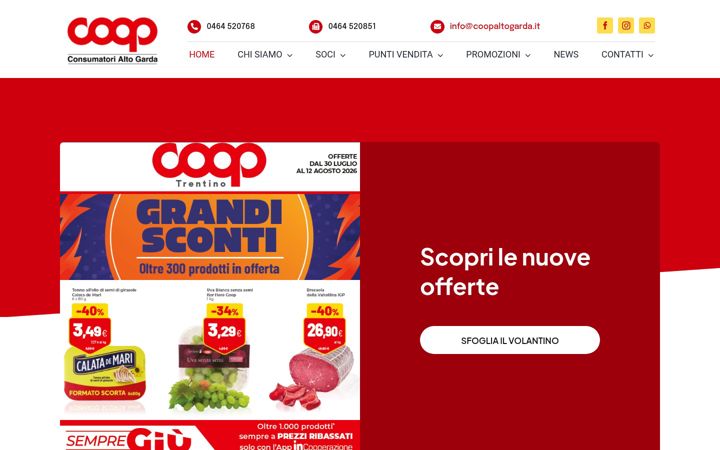 Captura de ecrã de coopaltogarda.it