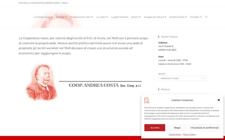 Screenshot of coopandreacosta.it