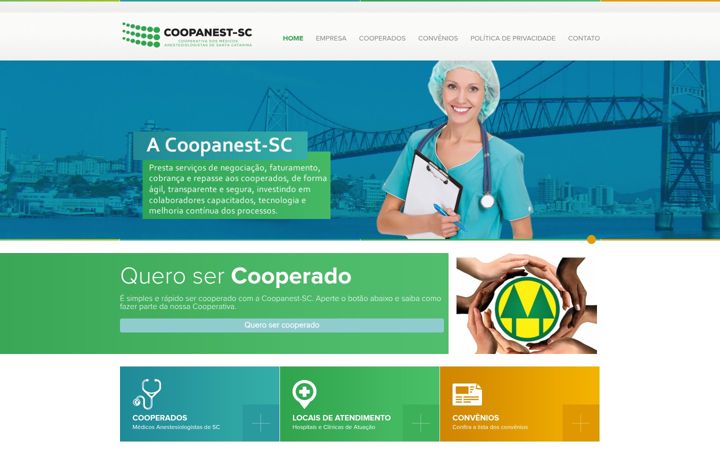 Screenshot of coopanestsc.com.br