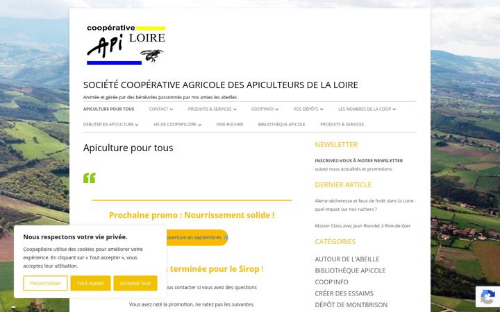 Screenshot of coopapiloire.fr