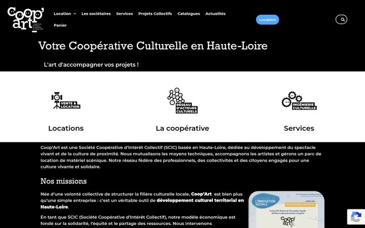 Képernyőkép: coopart.fr