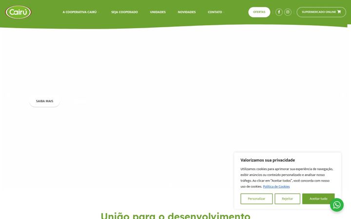 Screenshot of coopcairu.com.br