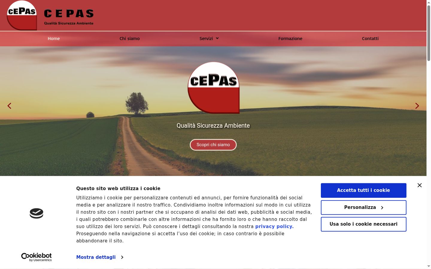 Screenshot του banner συγκατάθεσης που εμφανίστηκε πριν από οποιαδήποτε αλληλεπίδραση