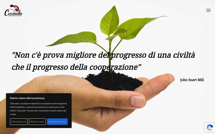 Screenshot of coopcoccinella.it