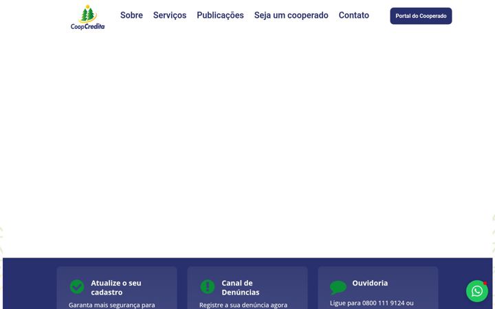 Snimka zaslona za coopcredita.com.br
