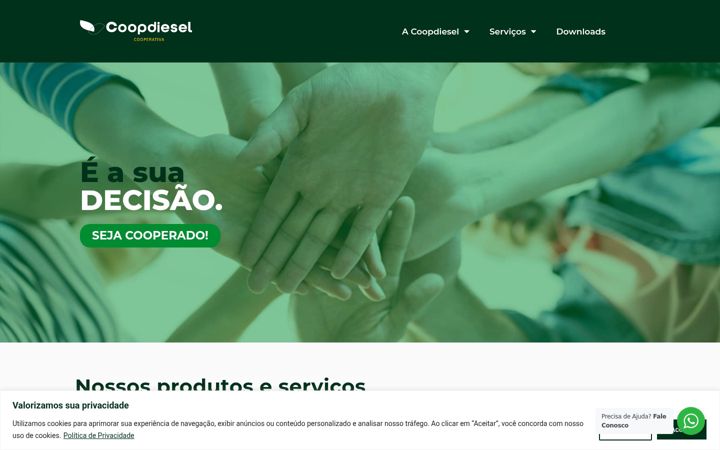 Screenshot of coopdiesel.com.br