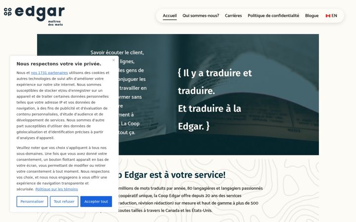 Screenshot von coopedgar.ca