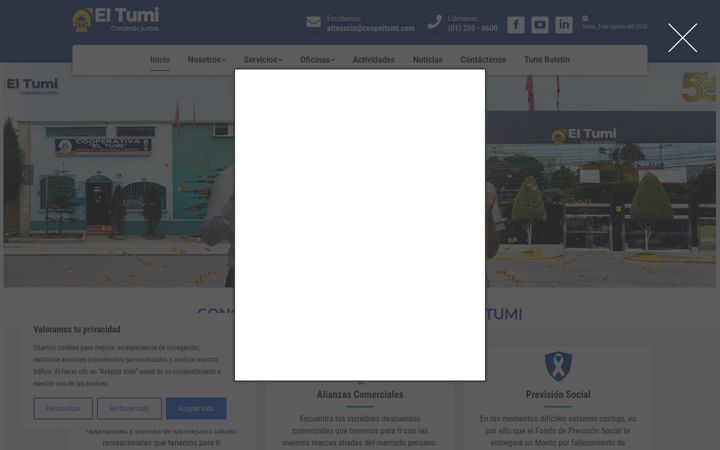 Screenshot of coopeltumi.com
