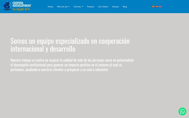 Screenshot of coopera4development.com