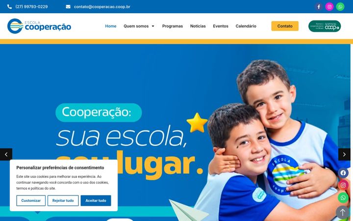 Snimka zaslona za cooperacao.coop.br