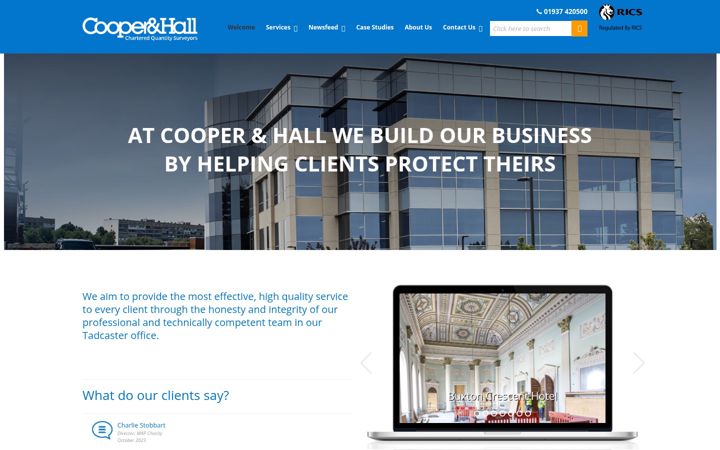 Screenshot of cooperandhall.co.uk