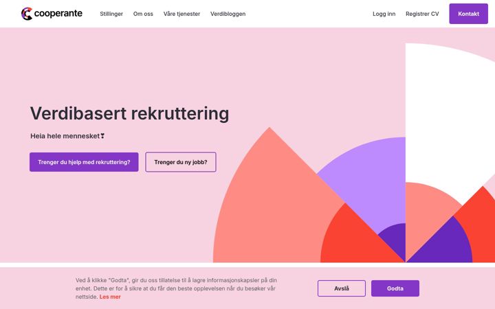 Screenshot of cooperante.no