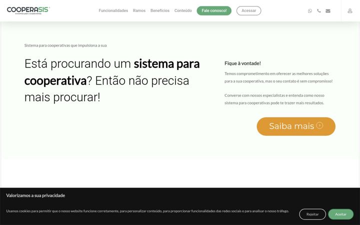 Screenshot of cooperasis.com.br