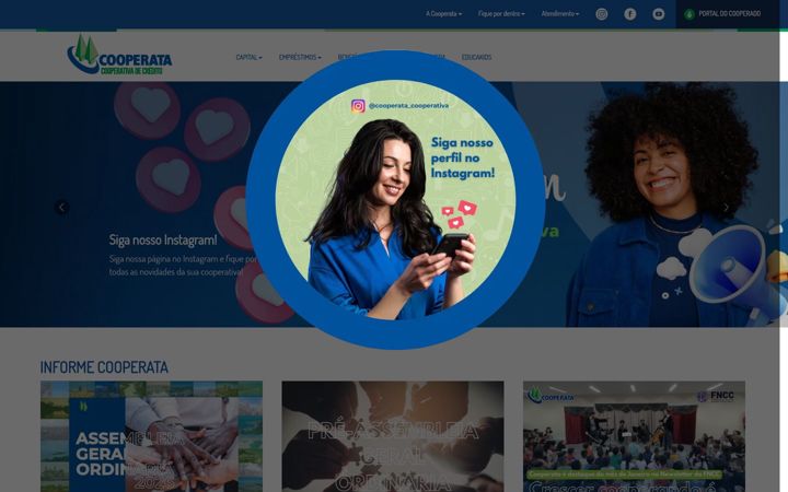 Snimka zaslona za cooperata.coop.br