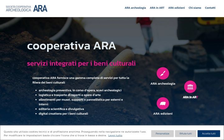 Screenshot stránky cooperativaara.it