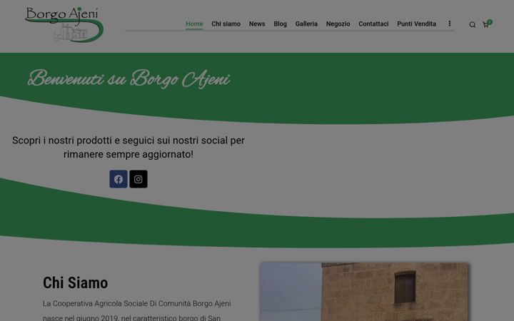Screenshot stránky cooperativaborgoajeni.it