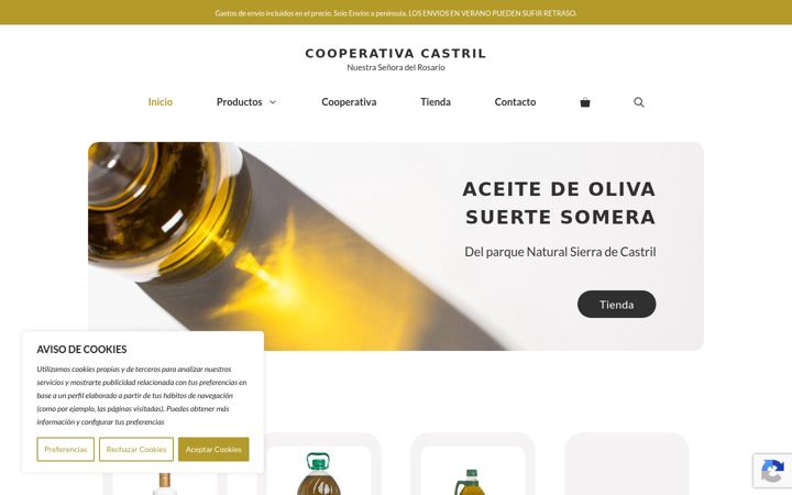 Screenshot of cooperativacastril.com