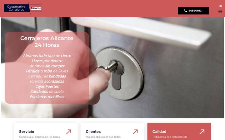 Screenshot of cooperativacerrajerosmadrid.com