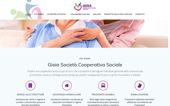 Screenshot stránky cooperativagioia.it