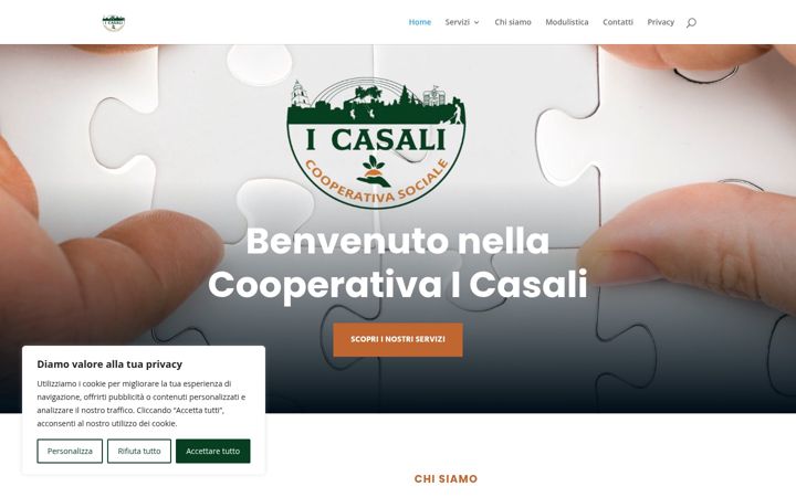 Screenshot stránky cooperativaicasali.it
