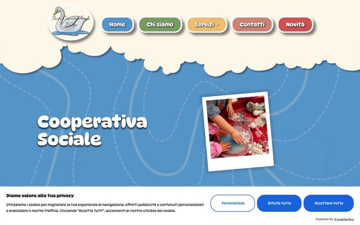 Screenshot stránky cooperativailcigno.it