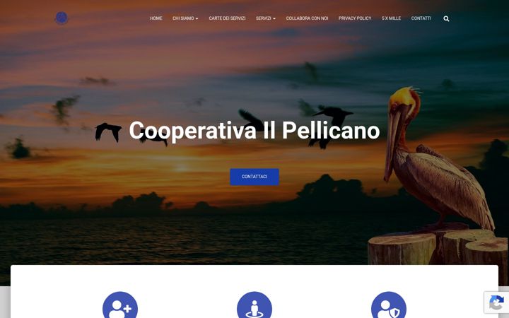 Screenshot stránky cooperativailpellicano.it
