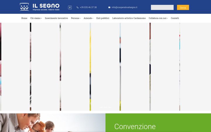 Screenshot stránky cooperativailsegno.it