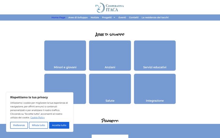 Screenshot stránky cooperativaitacasardegna.it