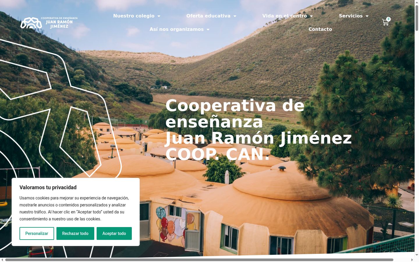Screenshot del banner di consenso mostrato prima di qualsiasi interazione