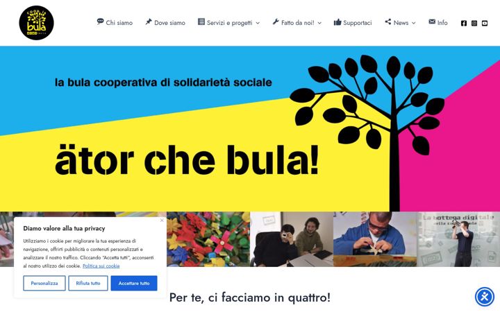 Screenshot stránky cooperativalabula.it