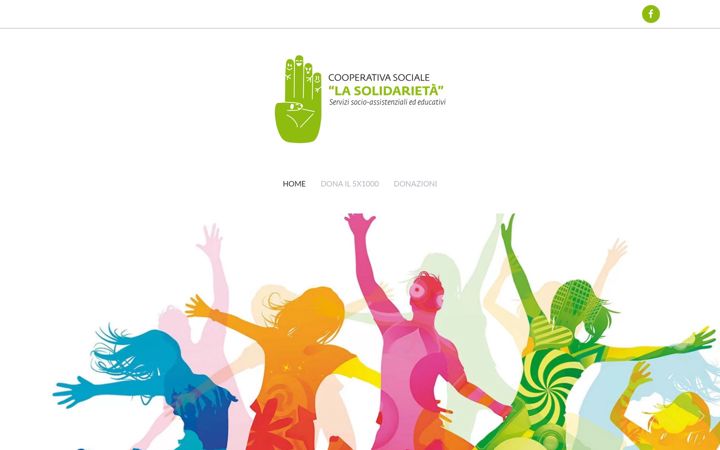 Screenshot stránky cooperativalasolidarieta.it