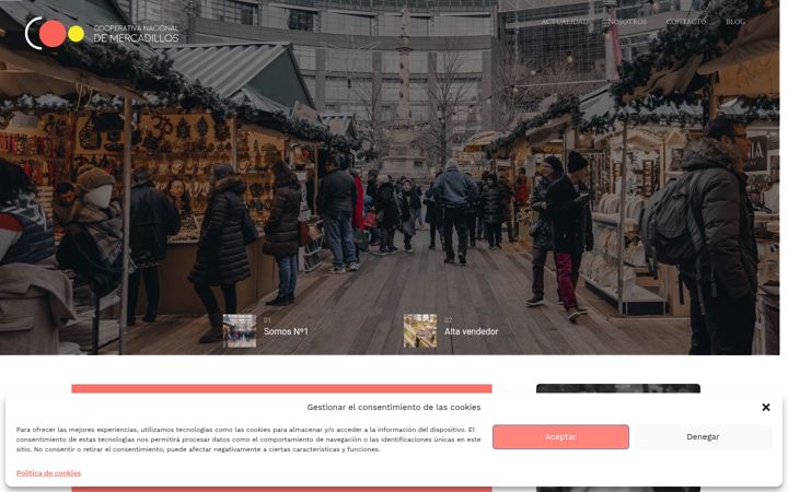Screenshot of cooperativanacionaldemercadillos.com