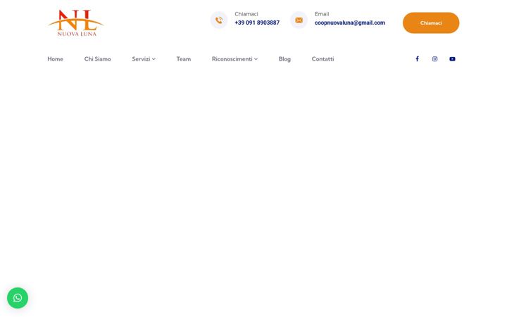 Screenshot stránky cooperativanuovaluna.it